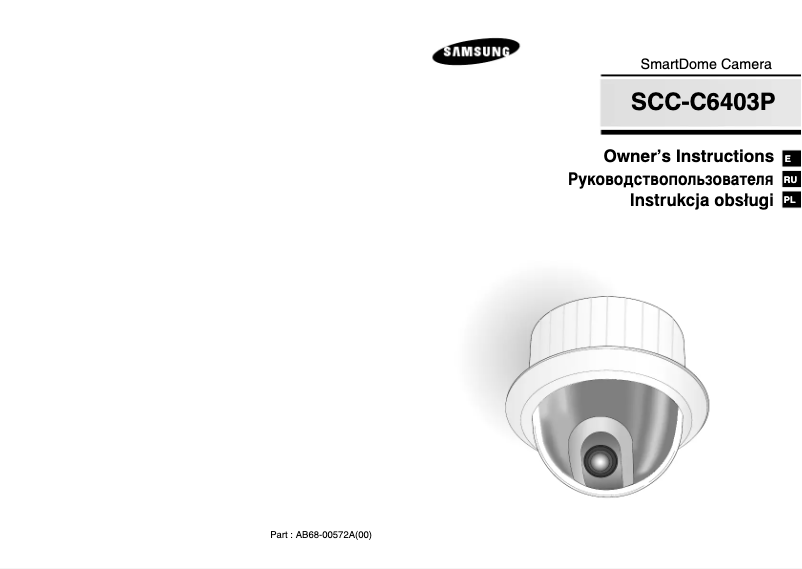 Page 1 of the manual User Manual Samsung SCC-C6403N