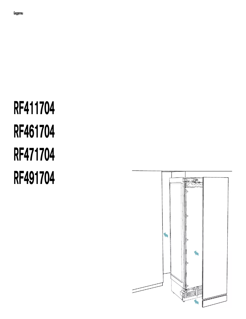 Image de la première page du manuel de l'appareil RF461704
