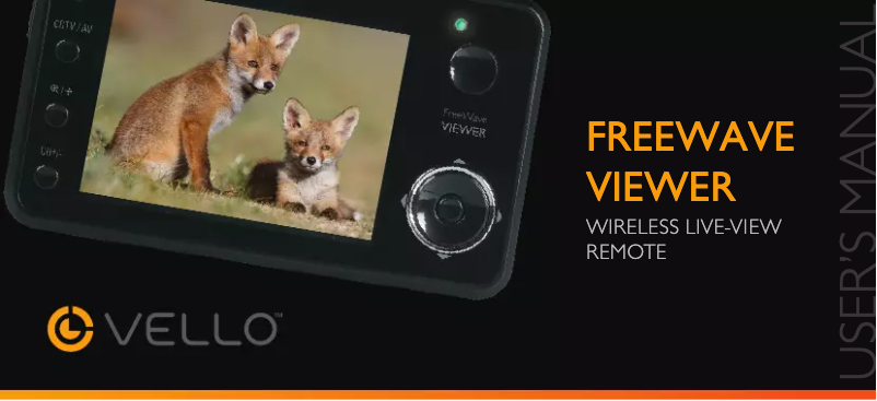 Page 1 of the manual User Manual Vello FreeWave Viewer