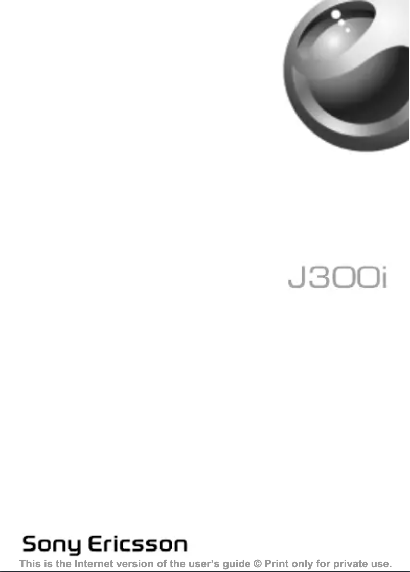 First page image of the manual for J300i