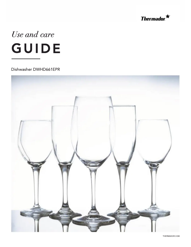 Page 1 of the manual User Manual Thermador DWHD661EPR