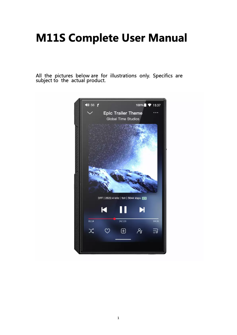 First page image of the manual for M11S