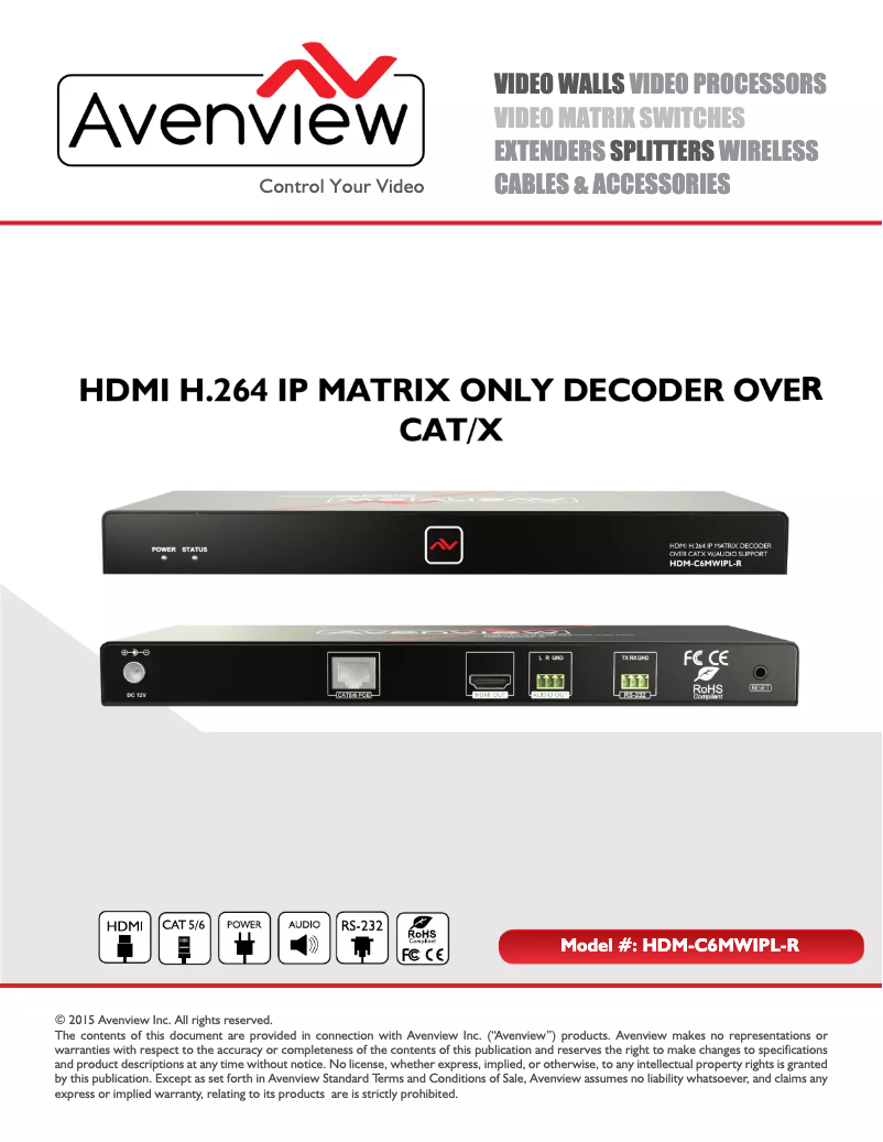 Image de la première page du manuel de l'appareil HDM-C6MWIPL-R