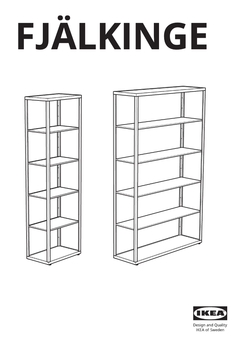 First page image of the manual for FJÄLKINGE 602.216.83