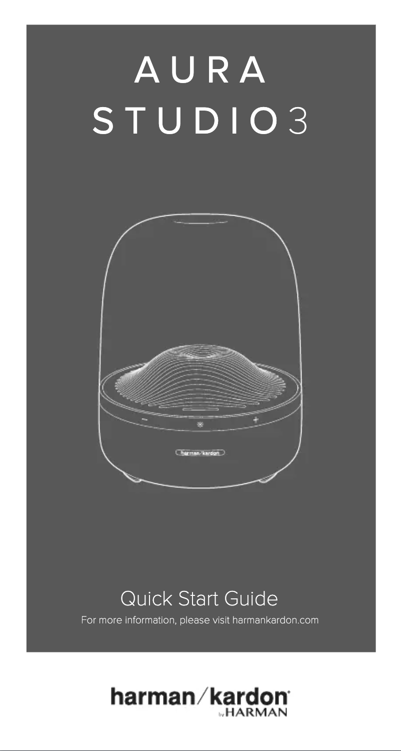 First page image of the manual for Aura Studio 3