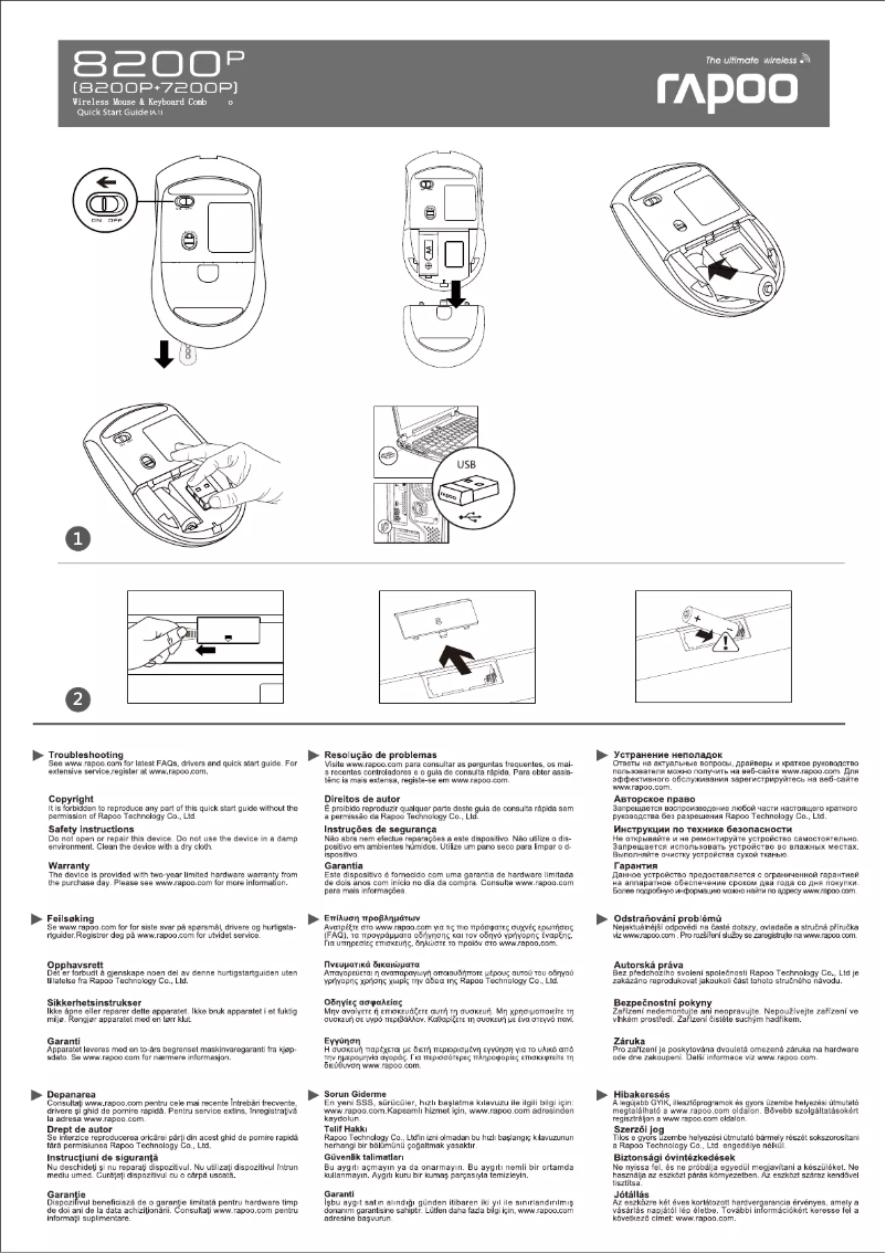 Page 1 of the manual User Manual Rapoo E8200P
