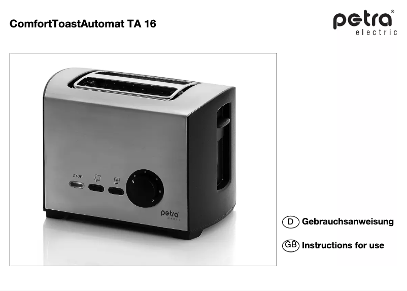 Image de la première page du manuel de l'appareil ComfortToastAutomat TA 16