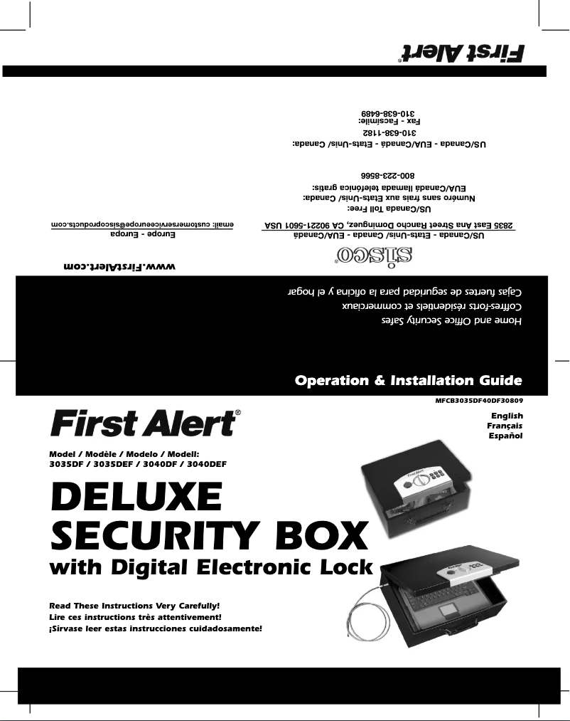 First page image of the manual for 3035DF
