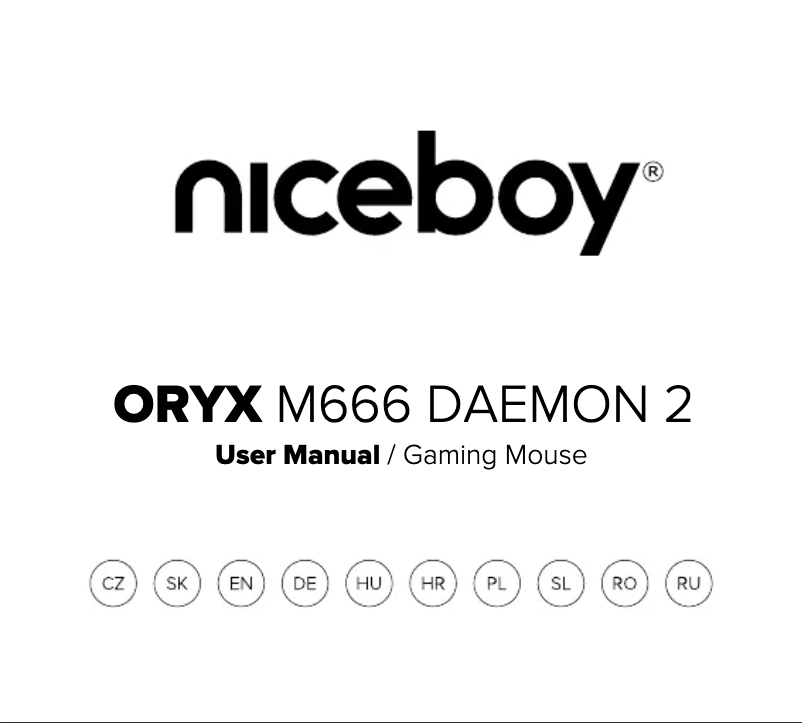 Page 1 of the manual User Manual Niceboy ORYX M666 Daemon 2