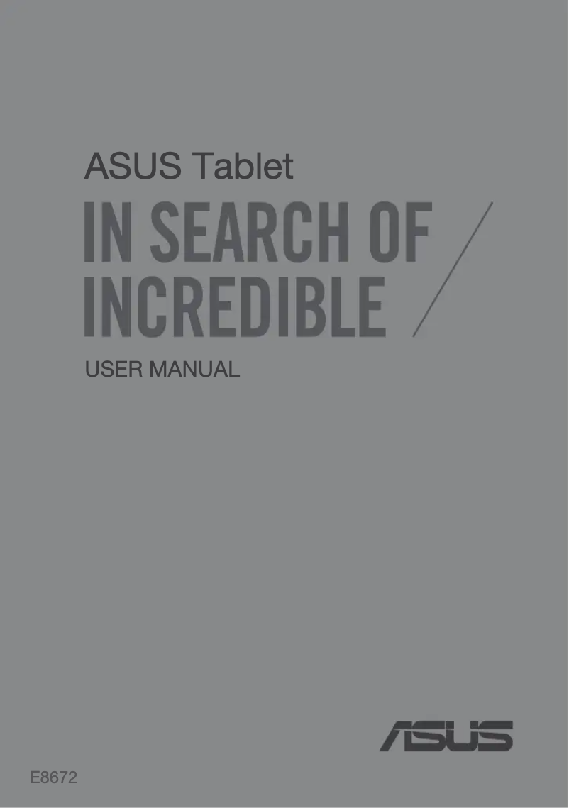 Page 1 of the manual User Manual Asus Transformer Pad TF502T