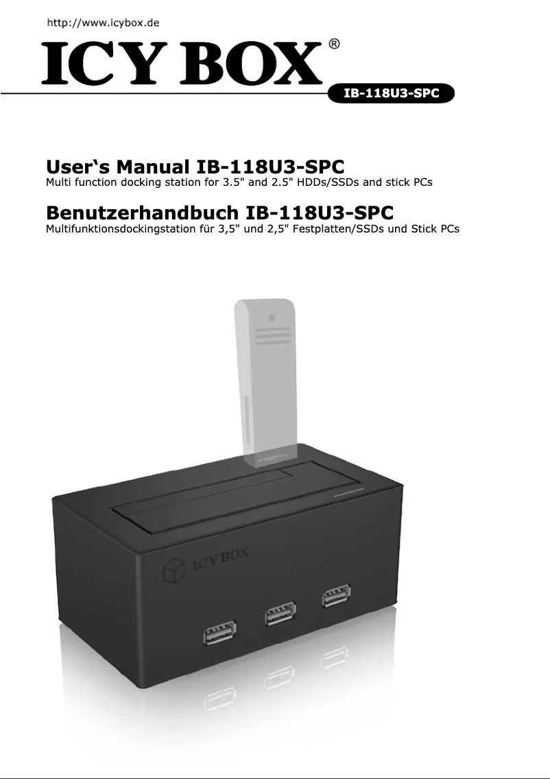 First page image of the manual for IB 118U3-SPC
