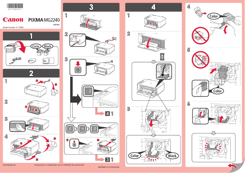 First page image of the manual for Pixma MG2240