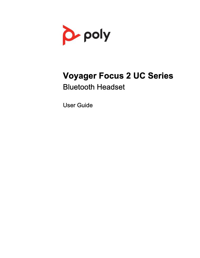 First page image of the manual for Voyager Focus 2