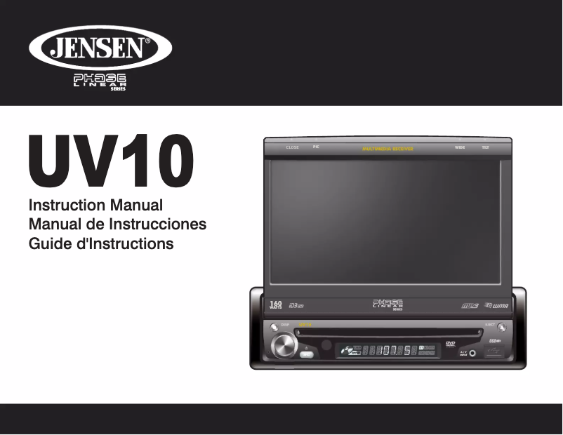Page 1 of the manual User Manual Jensen UV10
