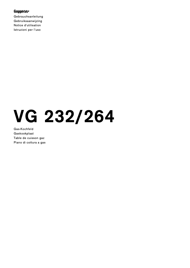 First page image of the manual for VG232214