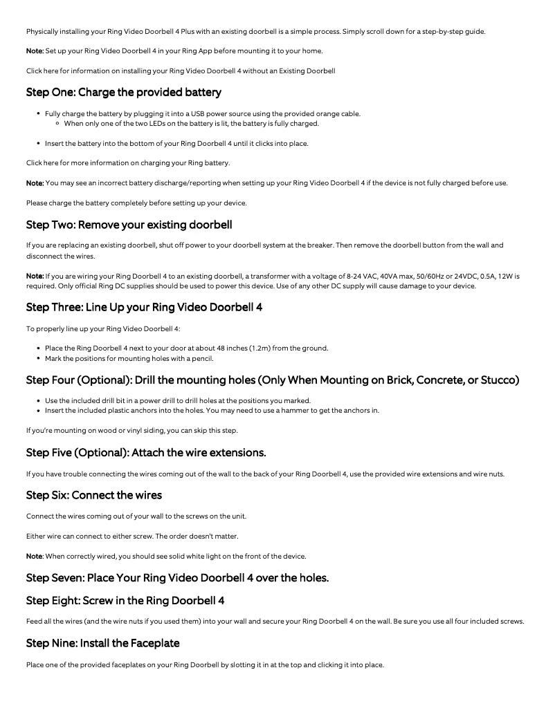 Page 1 of the manual User Manual Ring Video Doorbell 4