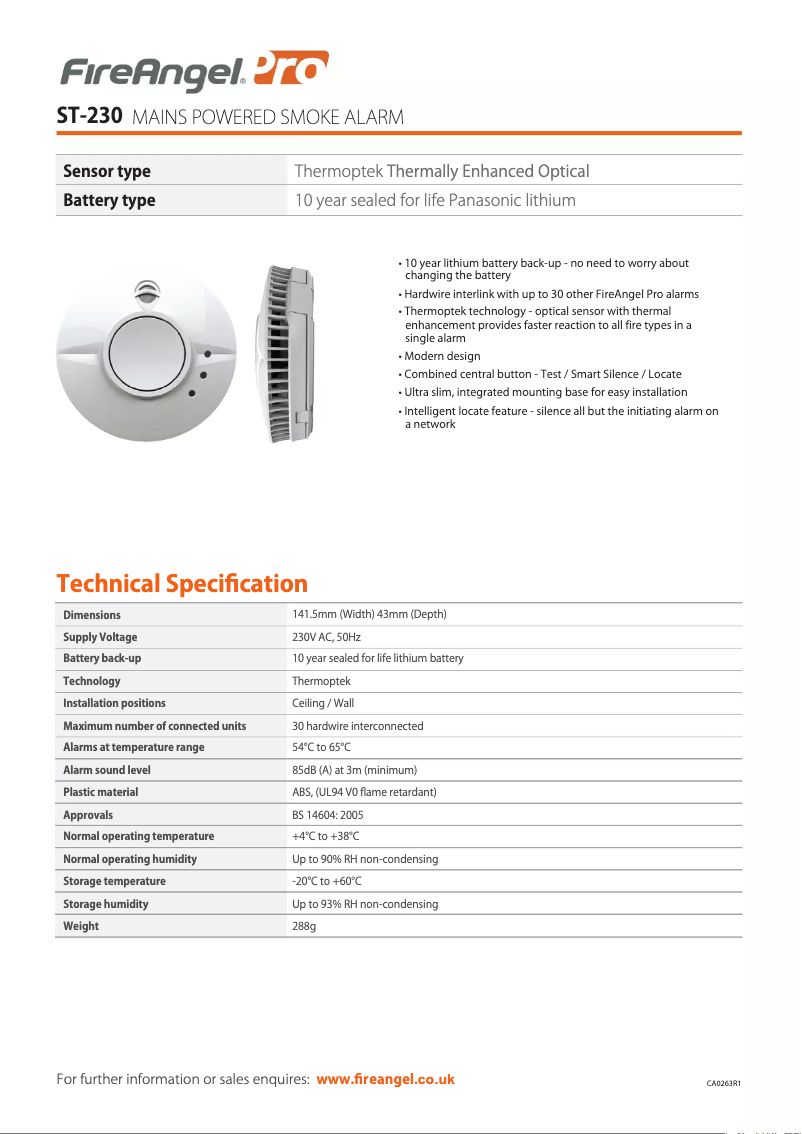First page image of the manual for ST-230