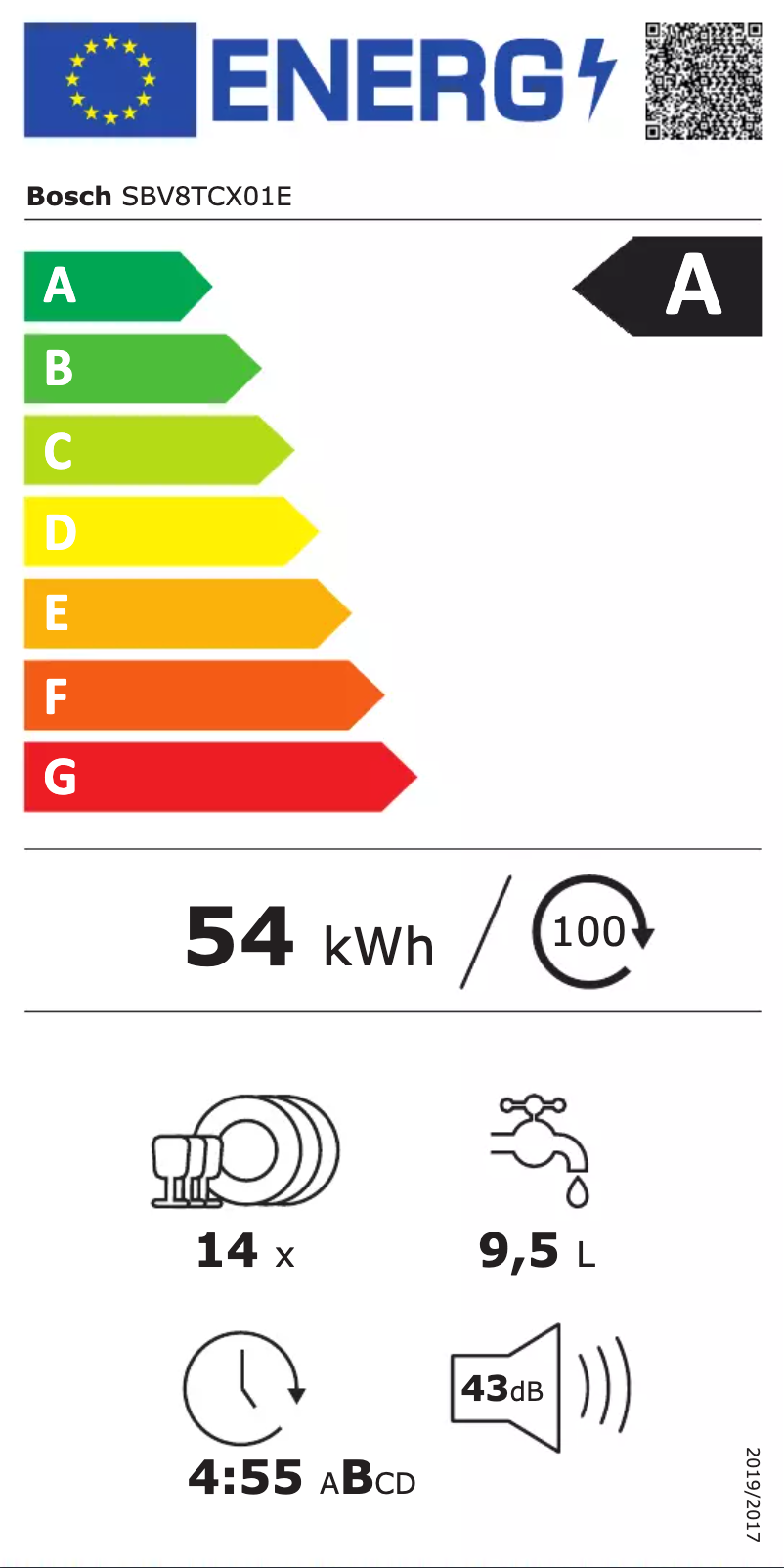 First page image of the manual for SBV8TCX01E