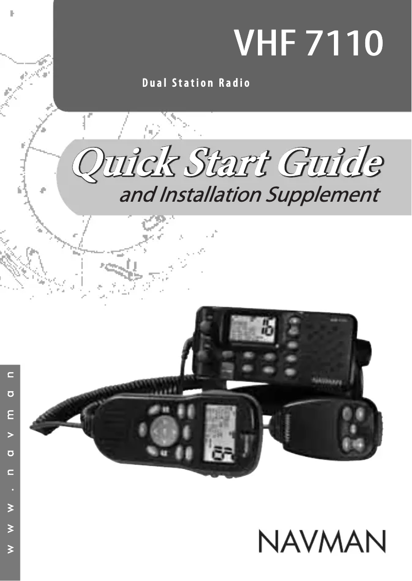 First page image of the manual for VHF 7110