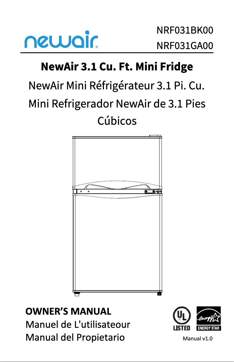 First page image of the manual for NRF031GA00