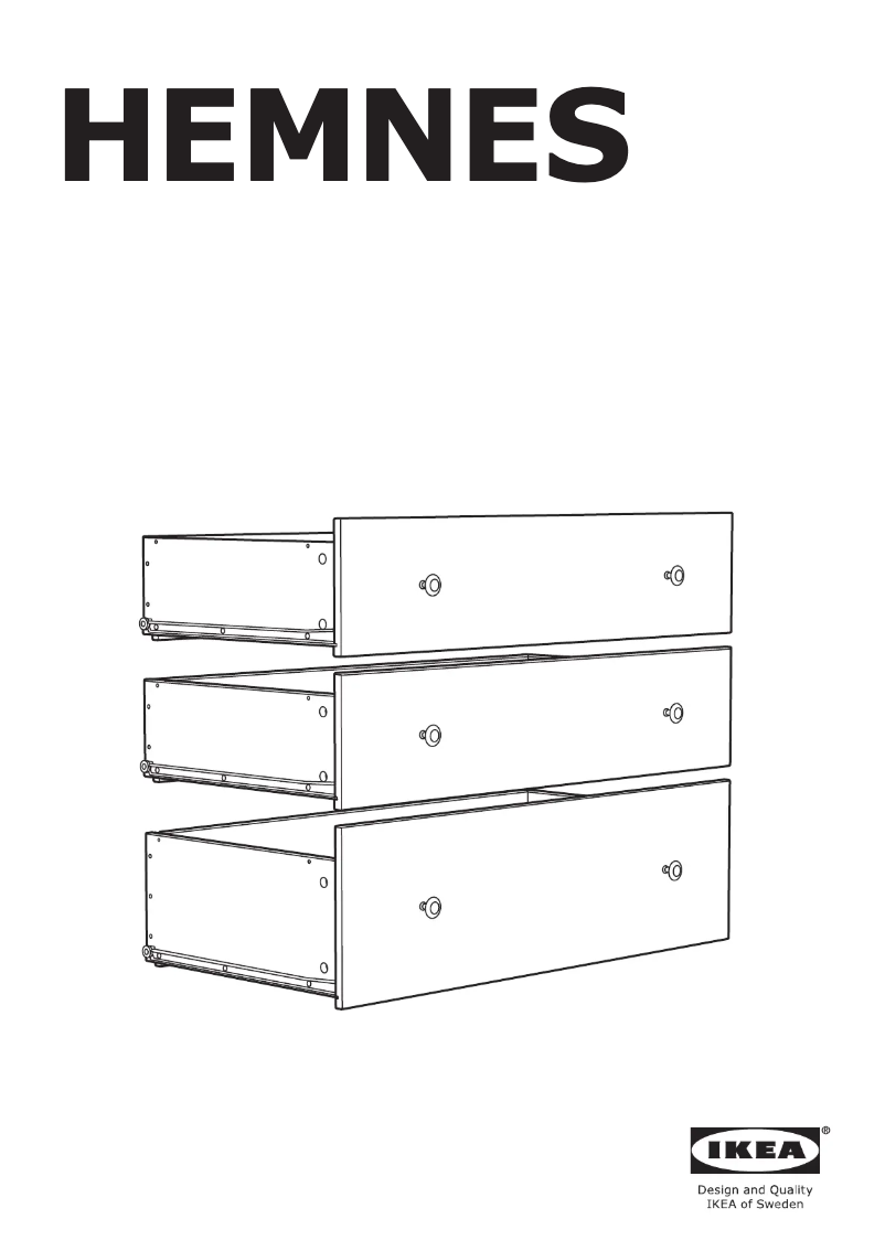 First page image of the manual for HEMNES 103.556.89