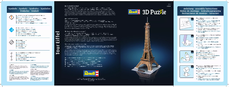 Page 1 of the manual User Manual Revell 3D Puzzle Tour Eiffel