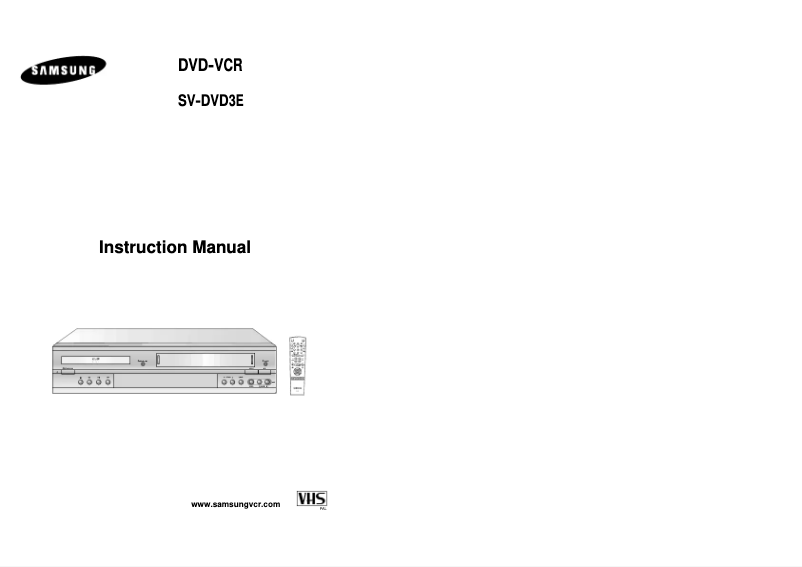 First page image of the manual for SV-DVD3