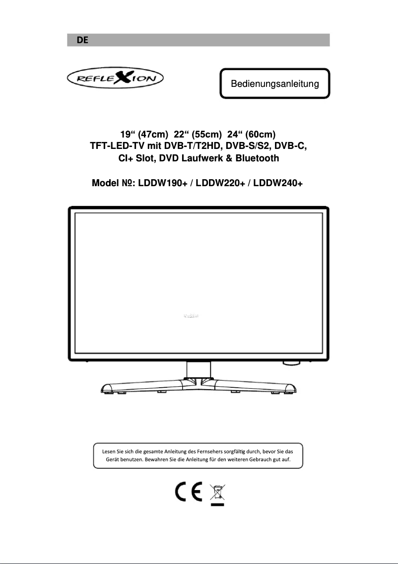 First page image of the manual for LDDW190+