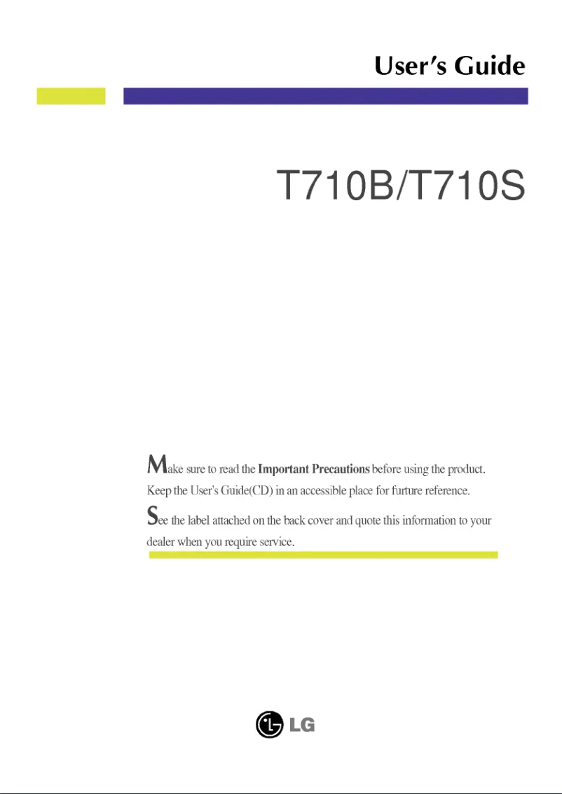 First page image of the manual for T710SK