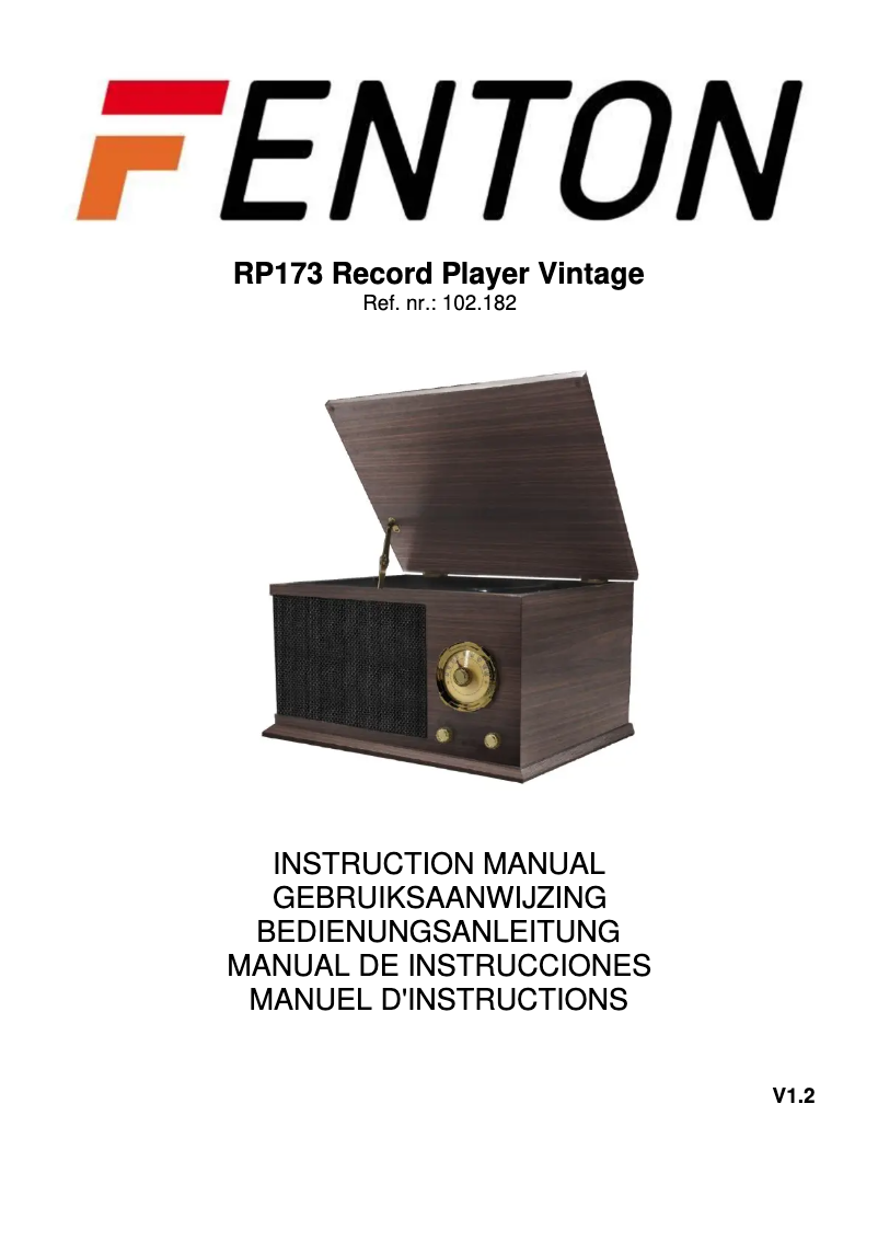First page image of the manual for RP173