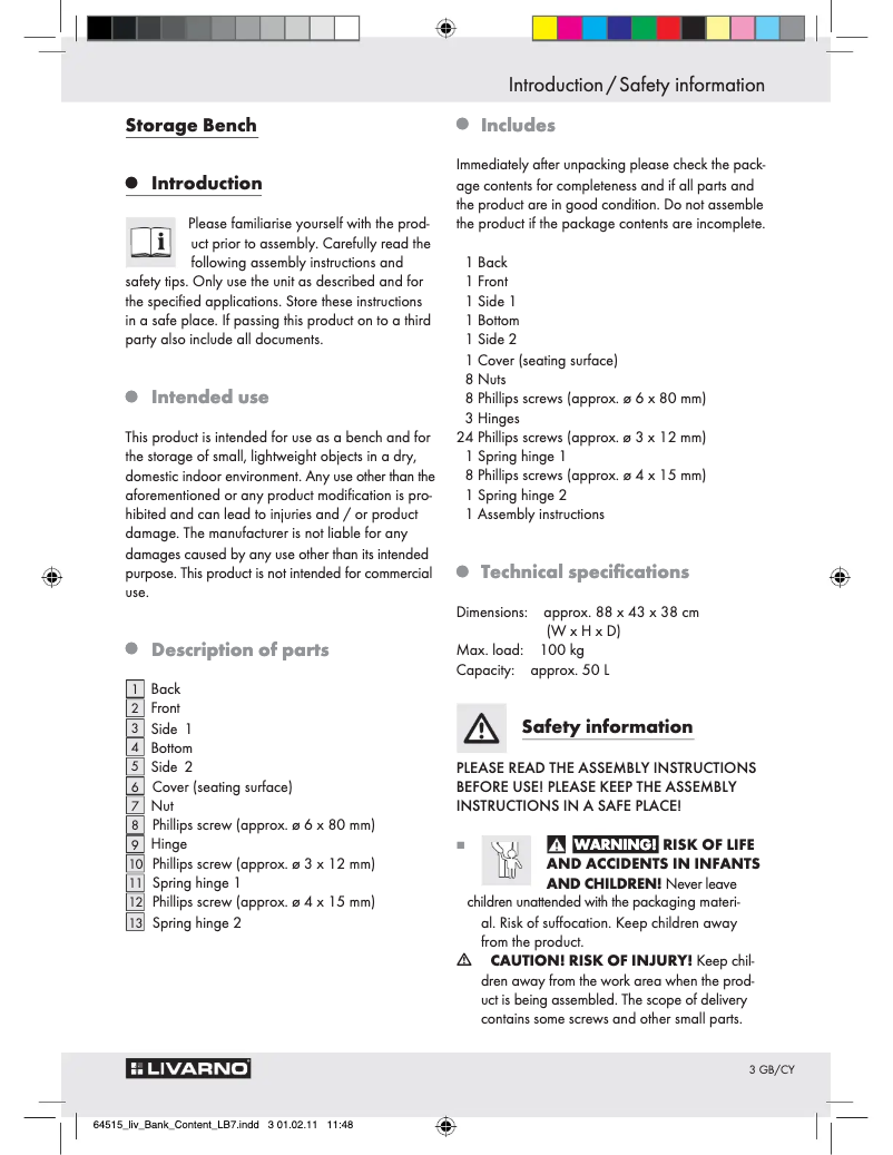 First page image of the manual for Z29970