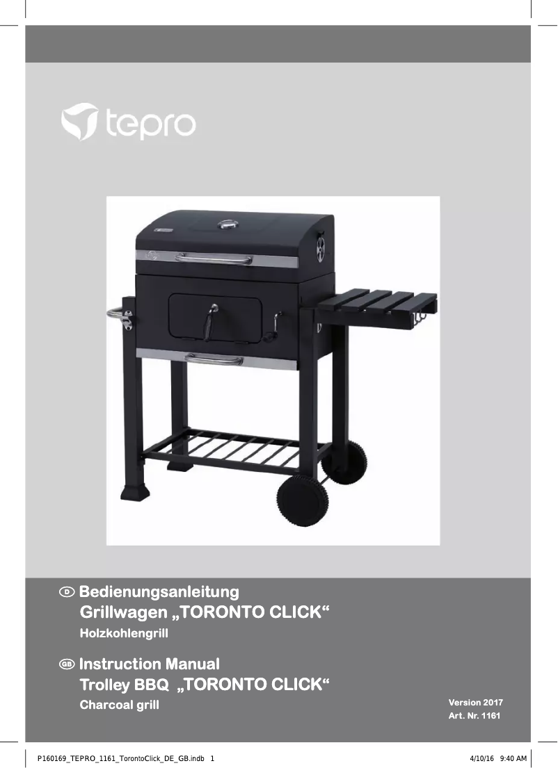 Page 1 of the manual User Manual tepro Toronto Click 1161