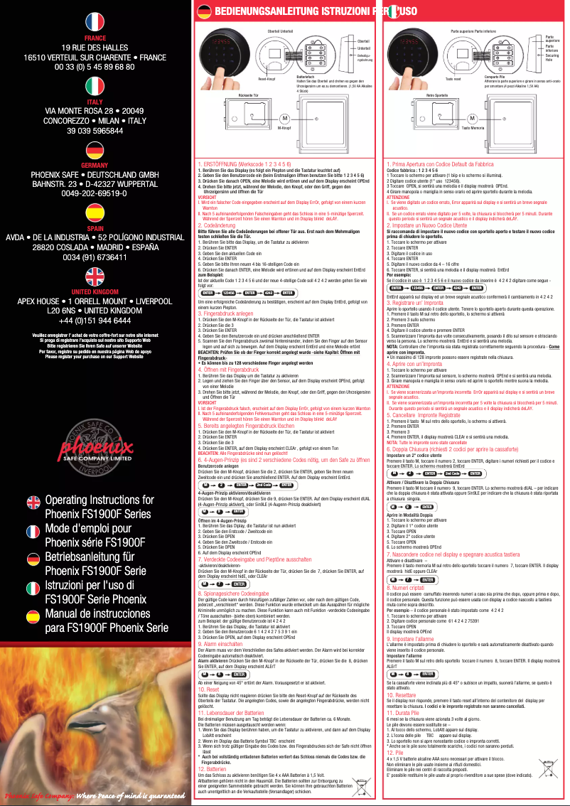 First page image of the manual for FS1901F