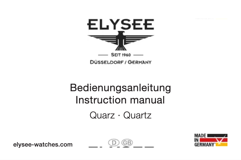 Page 1 of the manual User Manual Elysee Diomedes Ii 83016L