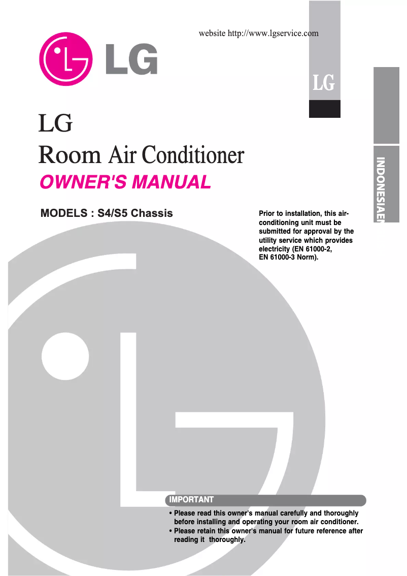 First page image of the manual for HSNC0764DA0