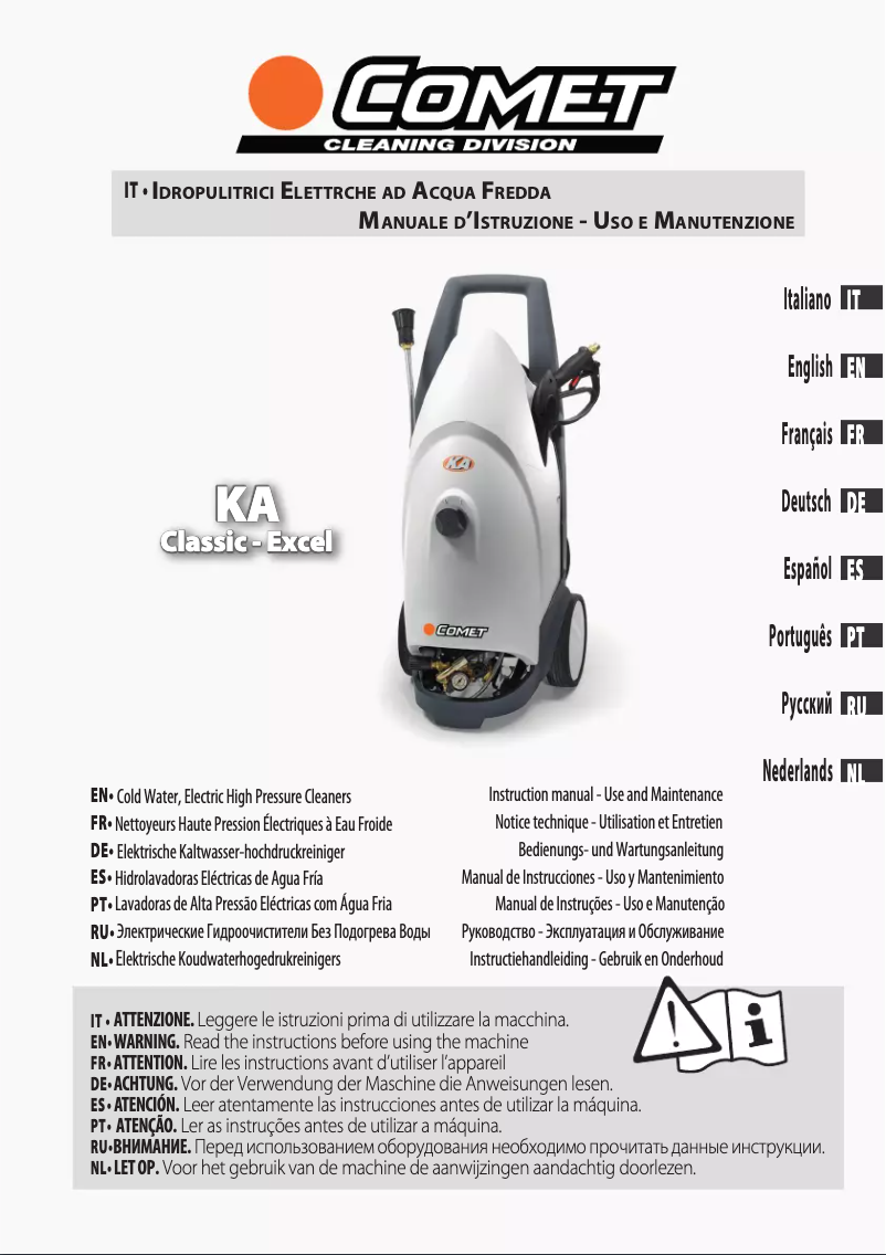 Page 1 of the manual User Manual Comet KA 3200 Excel