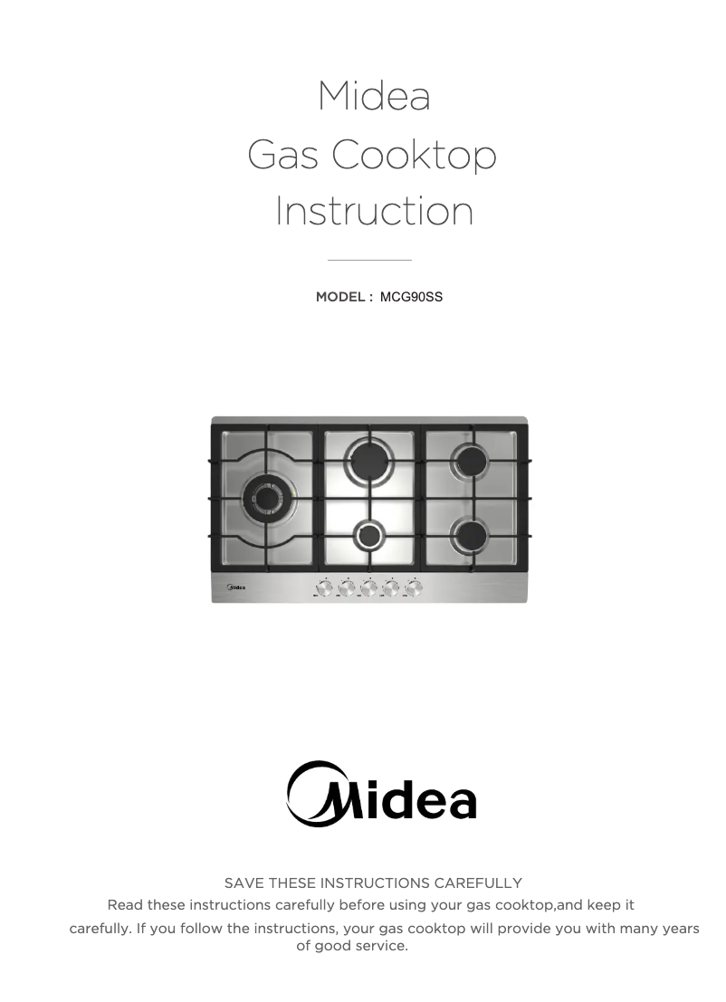 Page 1 of the manual User Manual Midea MCG90SS