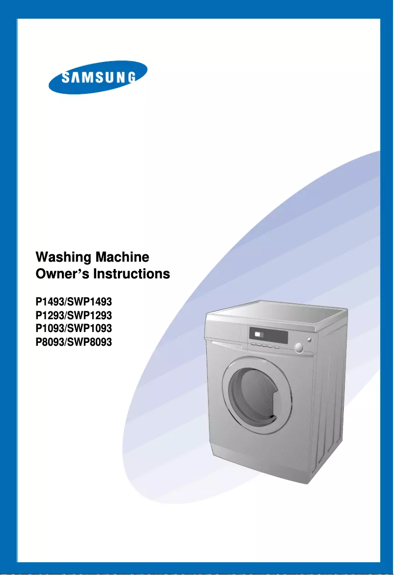 Page 1 of the manual User Manual Samsung P8093