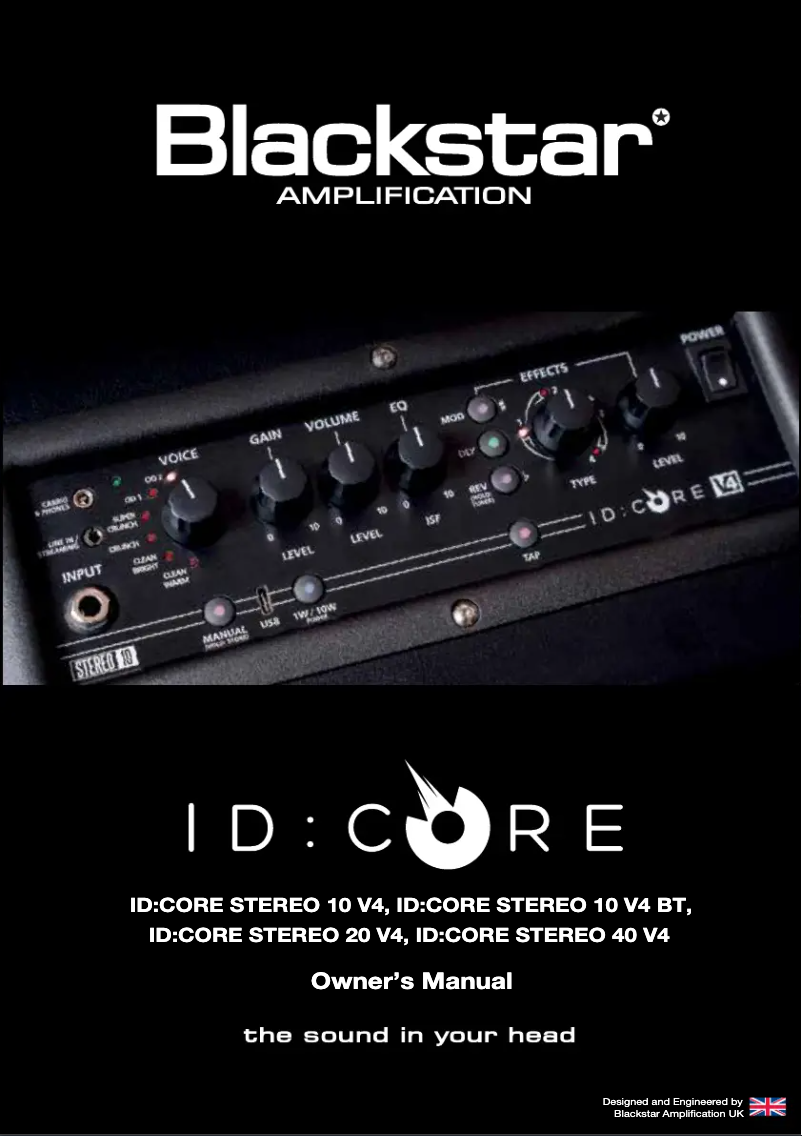 Page 1 of the manual User Manual Blackstar ID:CORE V4 Stereo 10 Bluetooth