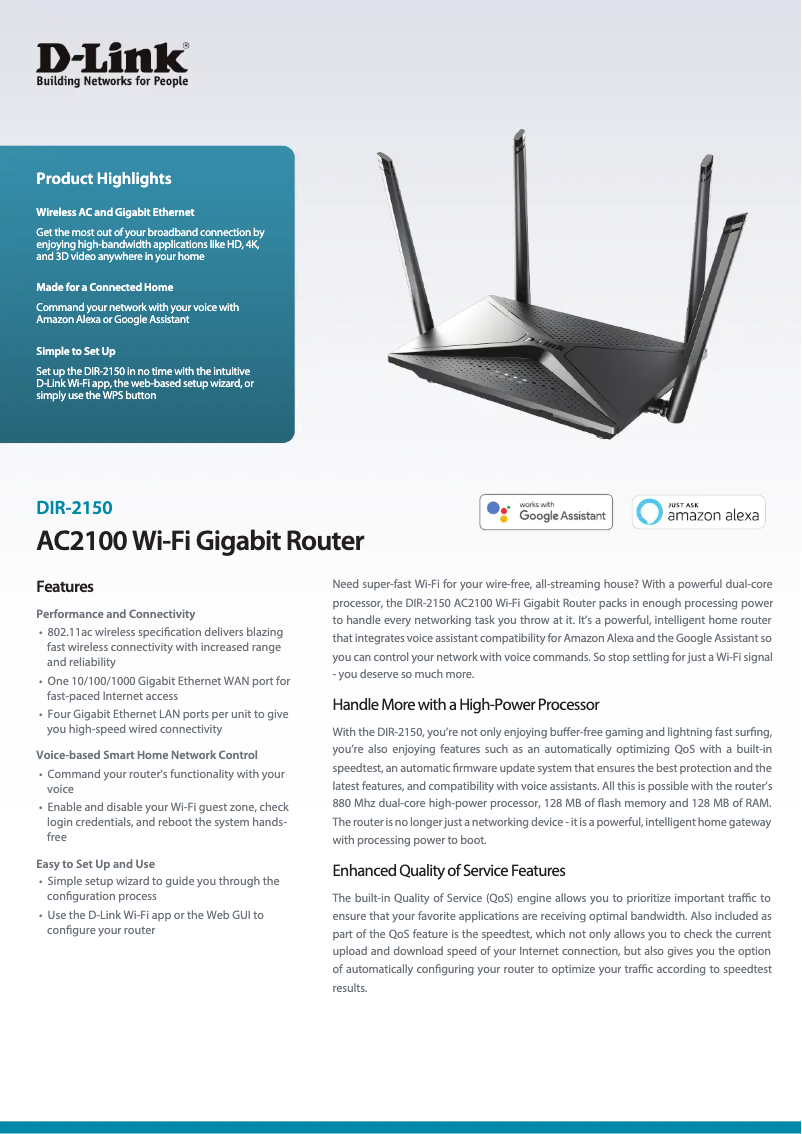 First page image of the manual for DIR-2150