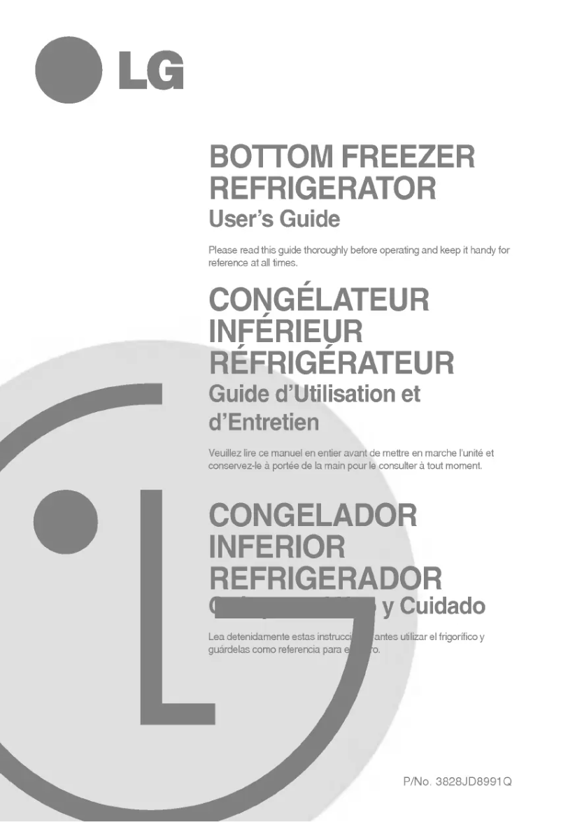 Page 1 of the manual User Manual LG GR-B258JTF