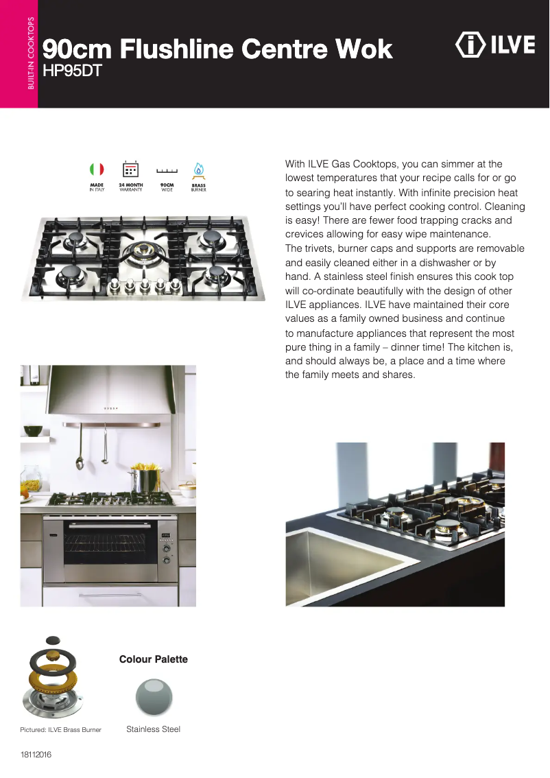 Page 1 of the manual User Manual Ilve HP95DT