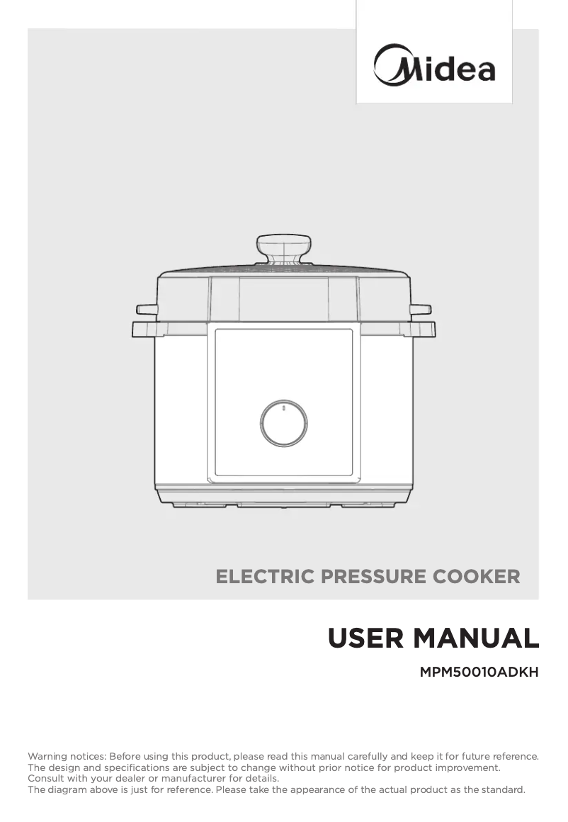 First page image of the manual for MPM50010ADKH