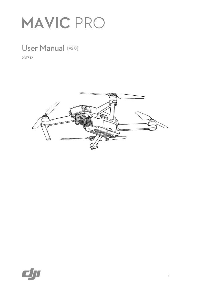 Page 1 of the manual User Manual DJI Mavic Pro Platinum