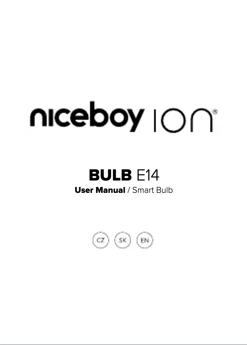 First page image of the manual for ION Bulb E14