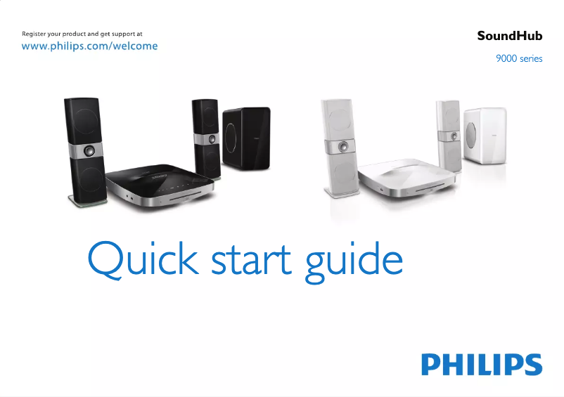 Page 1 of the manual Quick Start Guide Philips Fidelio HTS9221