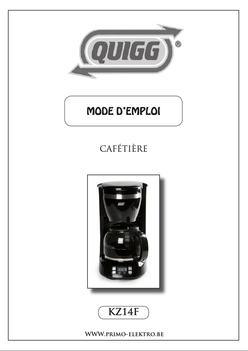 First page image of the manual for KZ14F