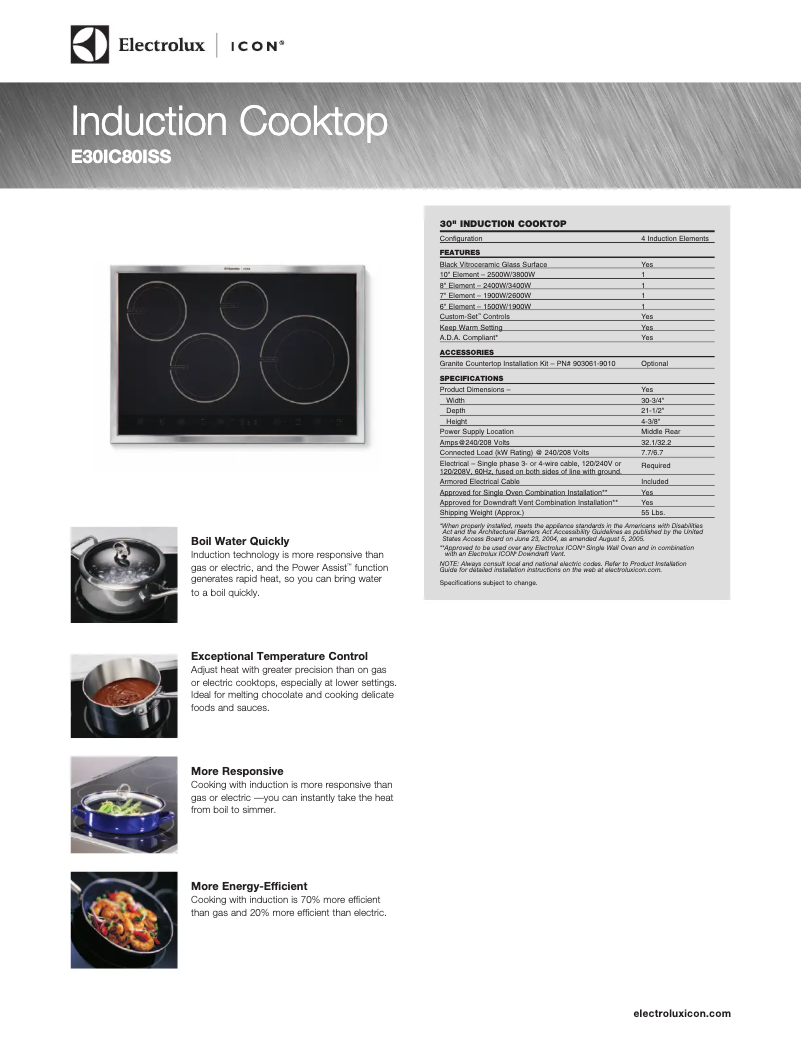 First page image of the manual for E30IC80ISS