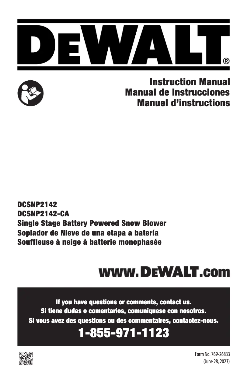 Page 1 of the manual User Manual DeWalt DCSNP2142