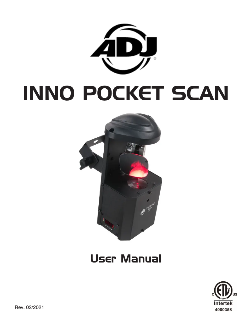 First page image of the manual for Inno Pocket Scan